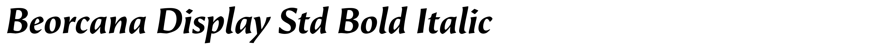 Beorcana Display Std Bold Italic
